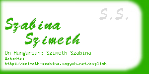 szabina szimeth business card